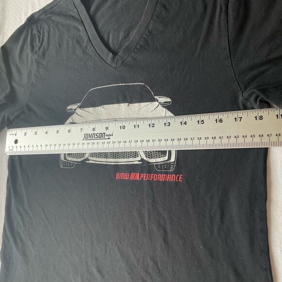 Canvas women’s Short Sleeve V-neck T-shirt size M, Solid Black, BMW Performance - Picture 4 of 8